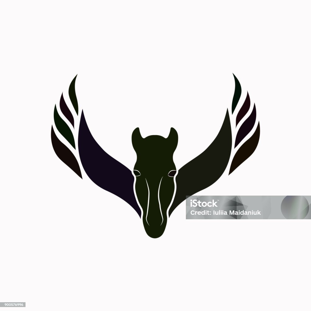 Pegasus vector  icon. Logo stock vector
