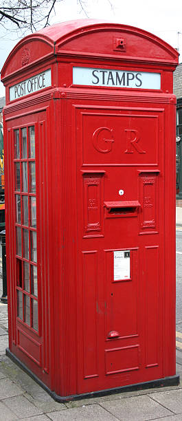 istock Combined Red Telephone Box and Post Box 90057706