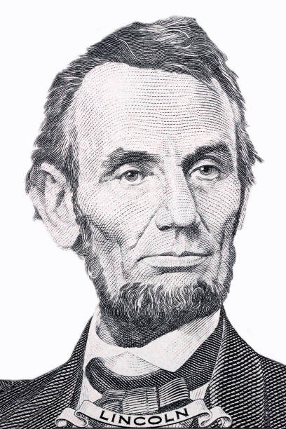Abraham Lincoln, portrait Abraham Lincoln portrait on a white background number 5 photos stock pictures, royalty-free photos & images