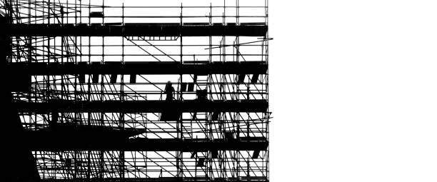 istock silhouette of scaffolding construction building 900580560