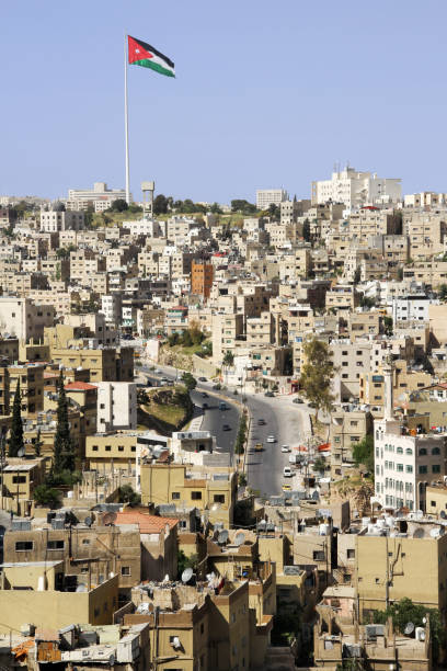 istock Amman city viewed from the citadel top, Jordan 900584056