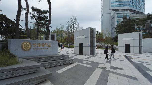 Seoul,South Korea - 3 April 2023: Ewha Womans University in spring. It is a private women's university