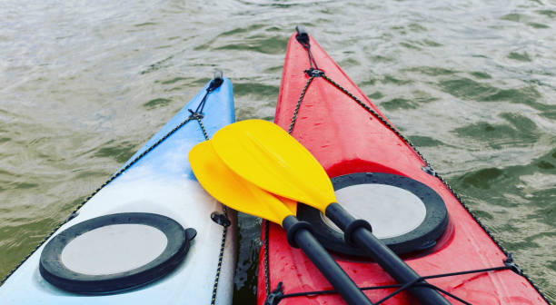 istock Boating on a kayak. Camping on the river bank. 900586870