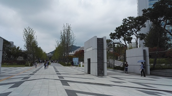 Seoul, South Korea - September 11, 2017: Main entrance of Yonsei University. Yonsei University is a private research university in Seoul, South Korea.