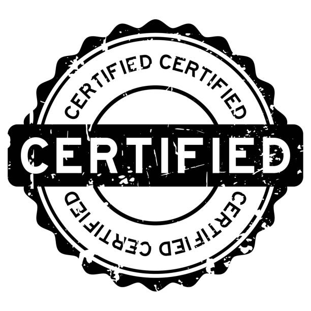 黒グランジ認定白背景に円形のゴム製シール スタンプ - quality certification点のイラスト素材／クリップアート素材／マンガ素材／アイコン素材