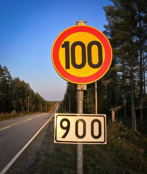 photo of speedlimit sign from Finland.