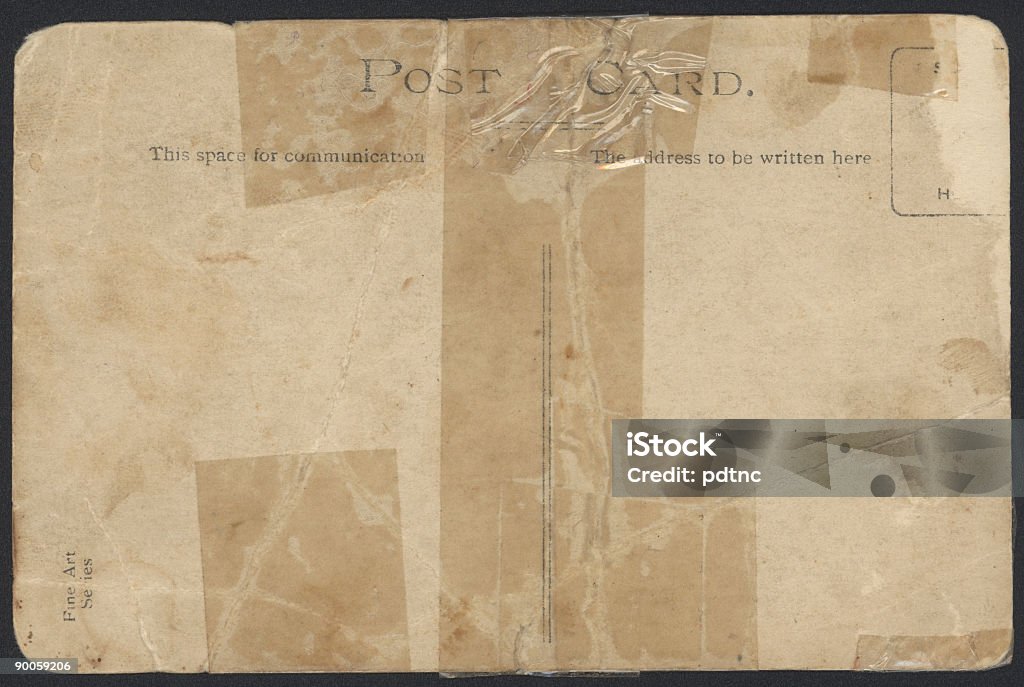 texture vieux fond de carte postale avec selotape - Photo de Vieux libre de droits