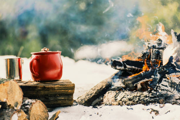 istock Friends Camping Eating Food Concept 900592556
