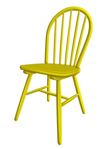 istock Plastic chair isolated - yellow 900611336