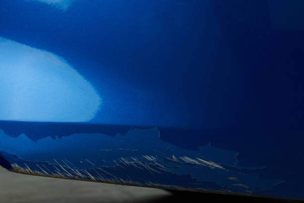 istock Close-up of paint car damaged 900614742