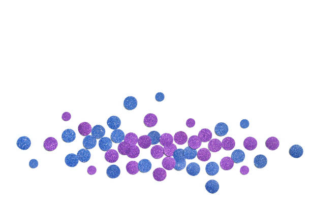 istock Purple glitter dots paper cut on white background 900614828