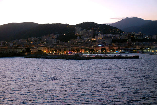 istock Ajaccio (Corsica, France) harbor in the sunset 900626026