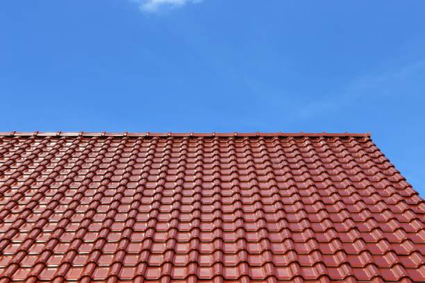 istock Tiled roof on a residential home 900626424
