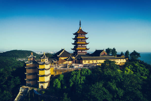 istock Jiming Temple sits atop a hill overlooking Nanjing, China. 900636306