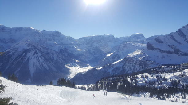 istock Ski slope and beautiful Swiss Alps. 900647078