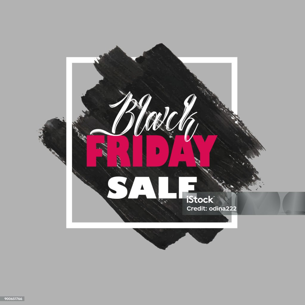 Black Friday Sale Vector illustration Black Friday Sale background, brochure, banners Brush Stroke stock vector