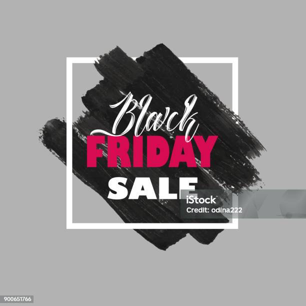 Black Friday Sale Stock Illustration - Download Image Now - Brush Stroke, Large, Abstract