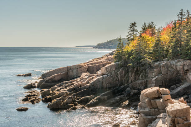 Autumn Colors on Rocky Maine Coast in Acadia