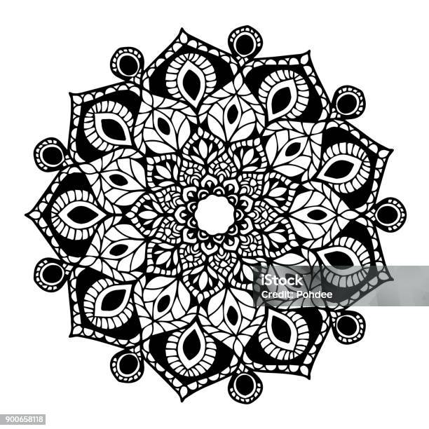 Mandalas For Coloring Book Decorative Round Ornaments Unusual Flower Shape Oriental Vector Antistress Therapy Patterns Weave Design Elements Yoga Logos Vector Stock Illustration - Download Image Now