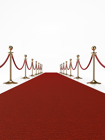 Kostume sne hæk Red Carpet Concept Red Carpet And Barrier Ropes On White Background Stock  Photo - Download Image Now - iStock