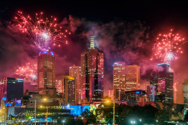 istock 2018 New Year's Day Fireworks, Melbourne 900669216