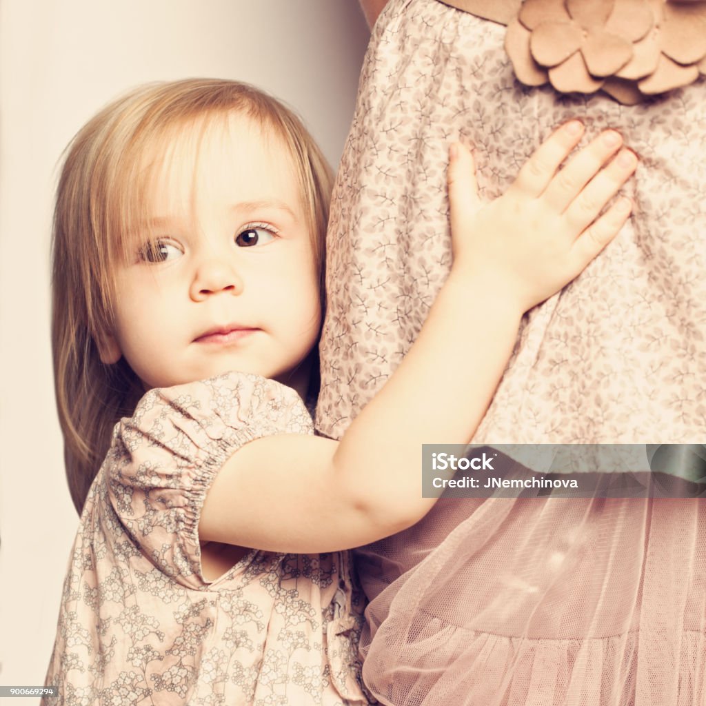 Baby Girl Embrace Mom Love Stock Photo - Download Image Now - Baby ...