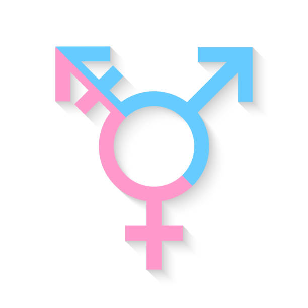 ilustrações, clipart, desenhos animados e ícones de terceiro gênero e símbolo sexual - trans