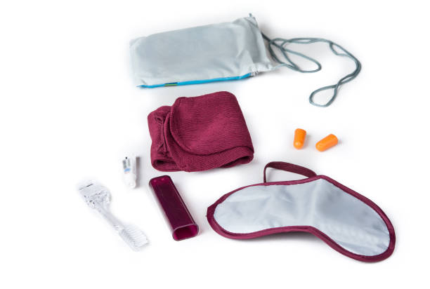 istock Long flight hygienic package with mask on the white 900677110