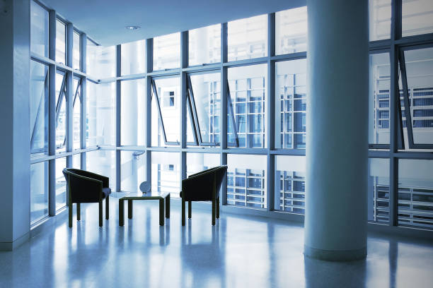 istock Office chairs in cool tone color 900680958