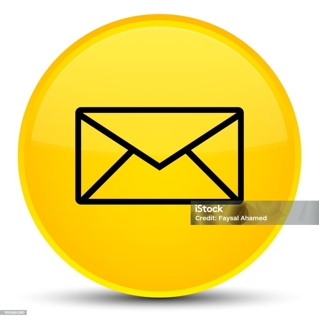 Biểu Tượng Email Đặc Biệt Nút Tròn Màu Vàng Hình minh họa Sẵn có ...