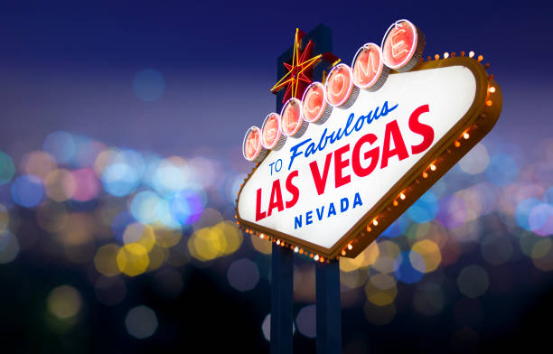 Las Vegas Sign A stock photo of the Welcome to Fabulous Las Vegas, Nevada sign. the strip las vegas stock pictures, royalty-free photos & images