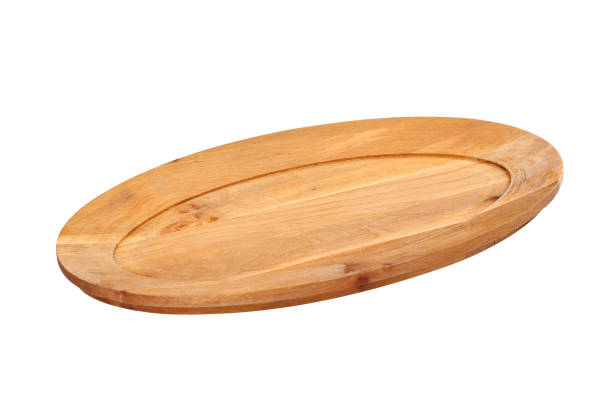 placa vacía de madera - bandeja - bamboo brown cooking gourmet fotografías e imágenes de stock