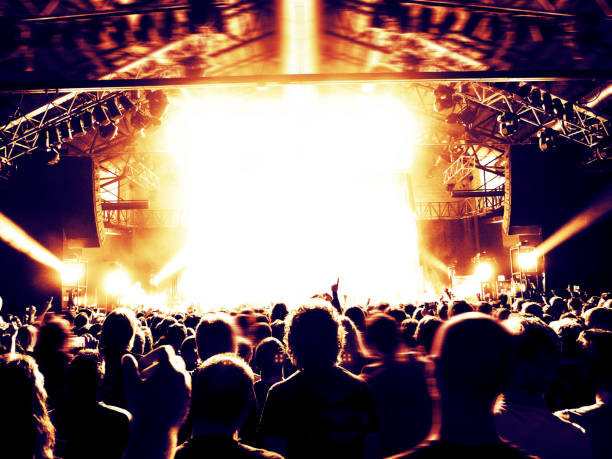 istock Concert crowd in front of a live stage 900698616