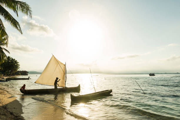 Lake Victoria, Tanzania - July 30, 2024. Fishing activities on the shores of Lake Victoria. This lake, the largest in africa once had a flourising eco system that is now endangered by the  invasive Nile Bass. People in the communities now struggle to make a living.