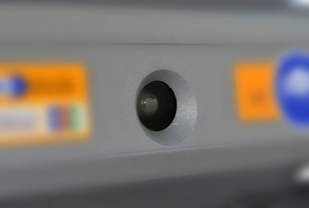 ATM camera machine detail. Cash point close up