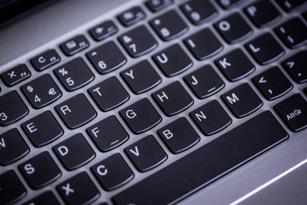 istock Closeup of laptop keyboard 900715100