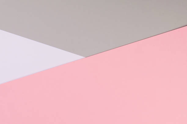 istock Paper flat composition with pink and grey background for Valentines day 900723596