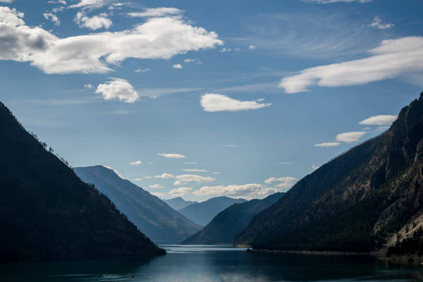 istock Mountain Ridges ending in a lake 900731112