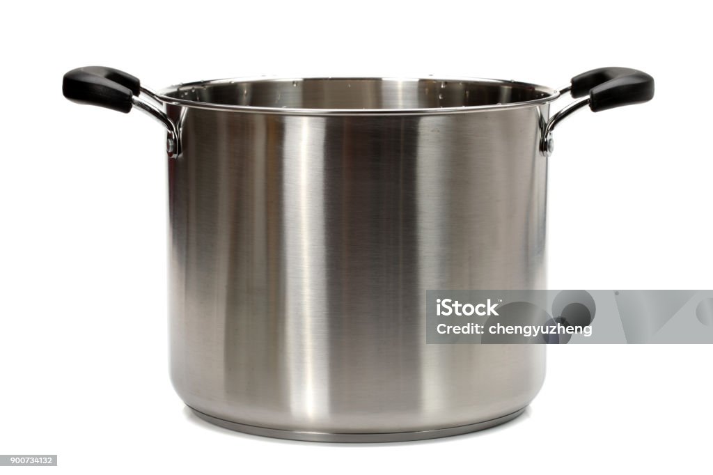 Stockpot   on the white background Stew Pot Stock Photo