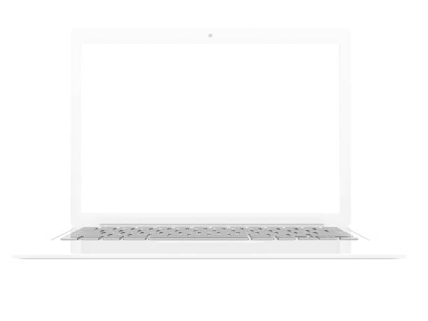 Isolated laptop with empty space on white background