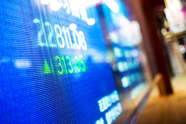 istock digital screen on stock market 900734528