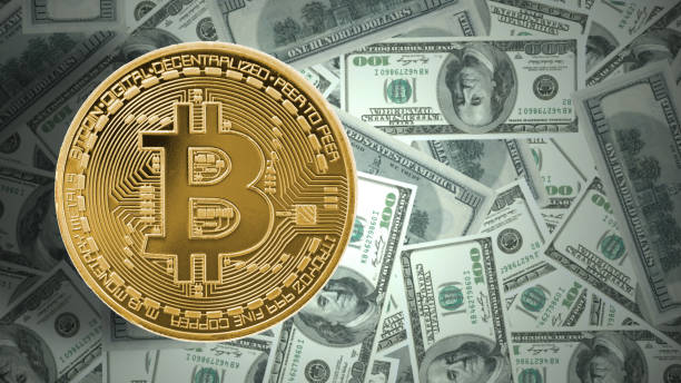 istock Bitcoin (BTC) secure global financial network crypto currency with blockchain encryption 900734776