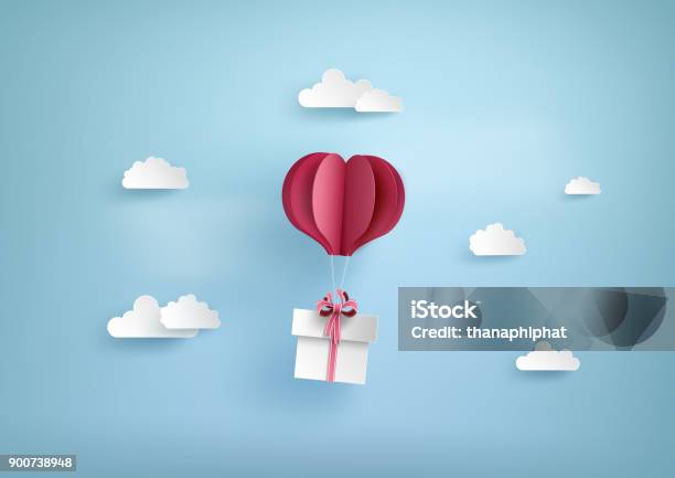 Ilustración de Ilustración Del Día De Amor Y San Valentín y más Vectores Libres de Derechos de Regalo - Regalo, Papel, Símbolo en forma de corazón