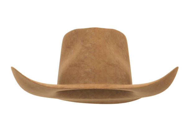 Cowboy Hat Isolated Cowboy Hat isolated on white background. 3D render cowboy hat stock pictures, royalty-free photos & images