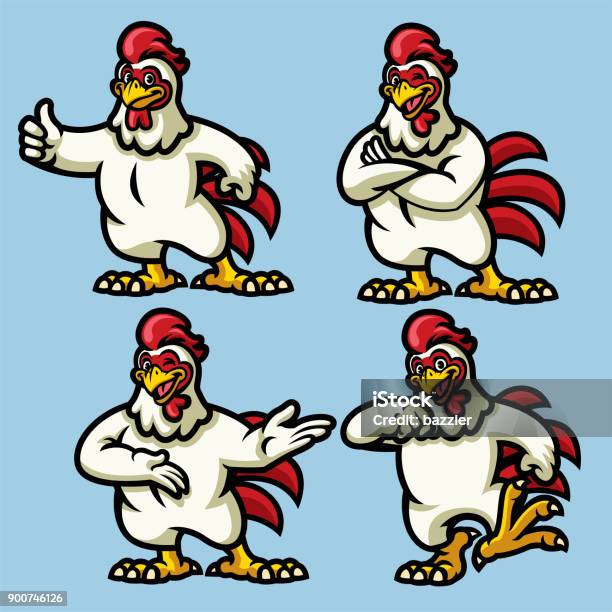 Chicken Mascot Stock Illustration - Download Image Now - Chicken - Bird, Mascot, Bird