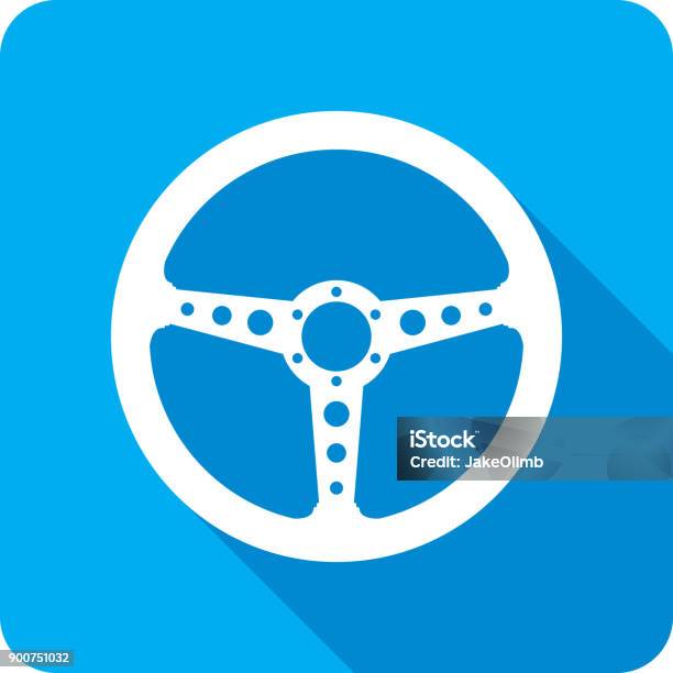 Steering Wheel Icon Silhouette Stock Illustration - Download Image Now - Steering Wheel, Icon Symbol, Motorsport