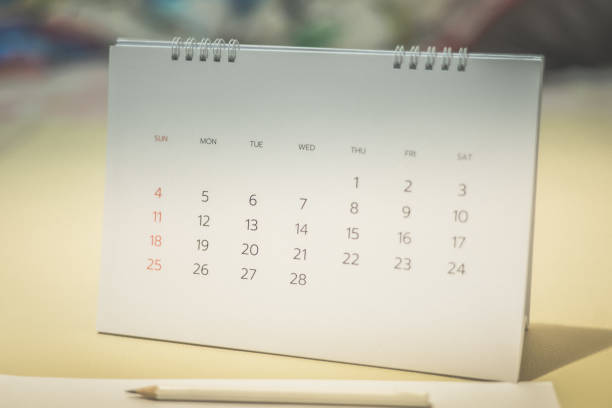 istock Blurred calendar in planning concept. 900757878