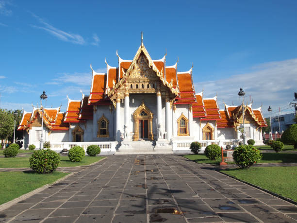 istock Marble Temple (Wat Benchamabophit Dusitvanaram) bangkok Thailand 900767086