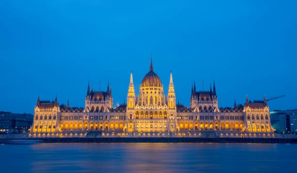 istock Night view on the Parliament Building in Budapest. 900776160