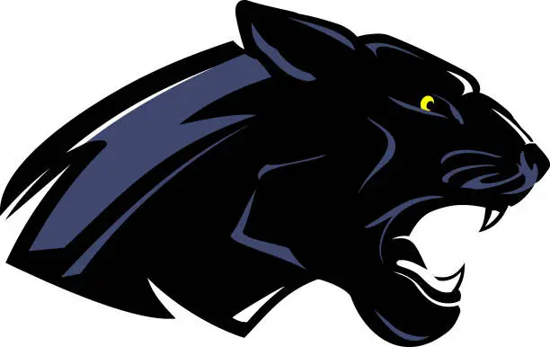 Vector illustration of Black Panther Sideview